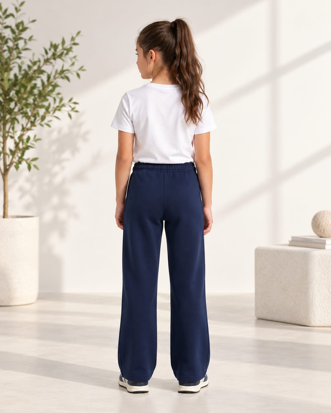 Straight leg trousers