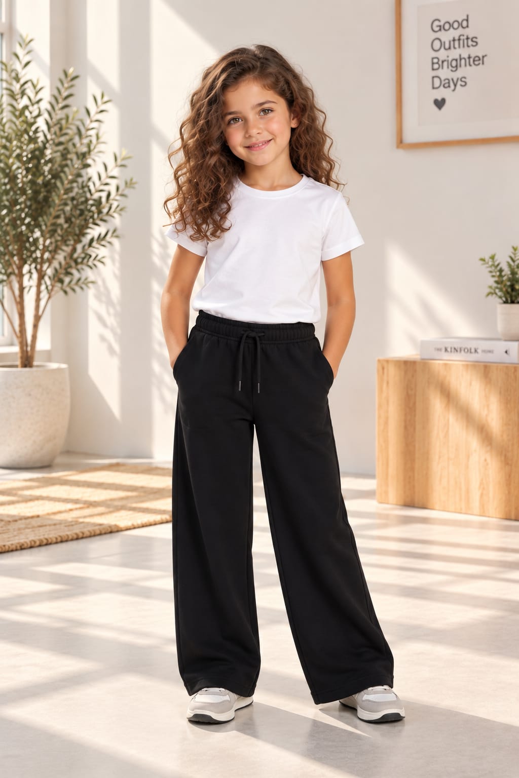 Straight leg trousers