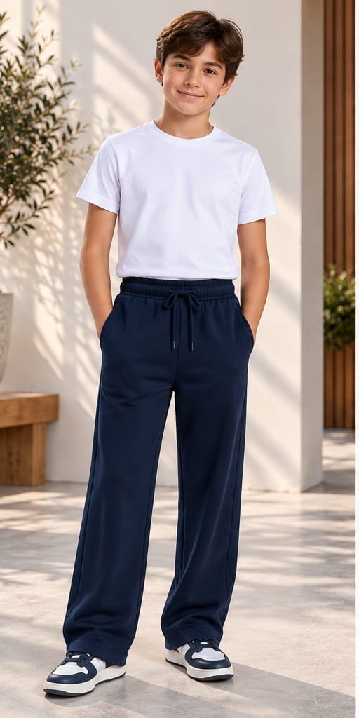 Straight leg trousers