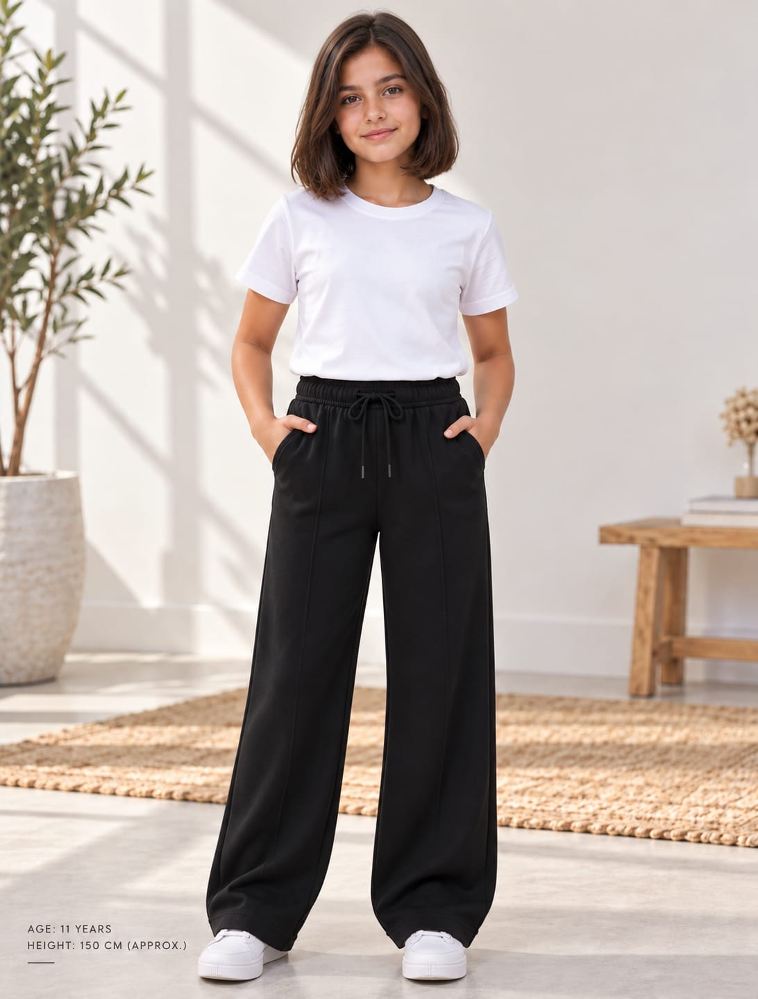 Straight leg trousers