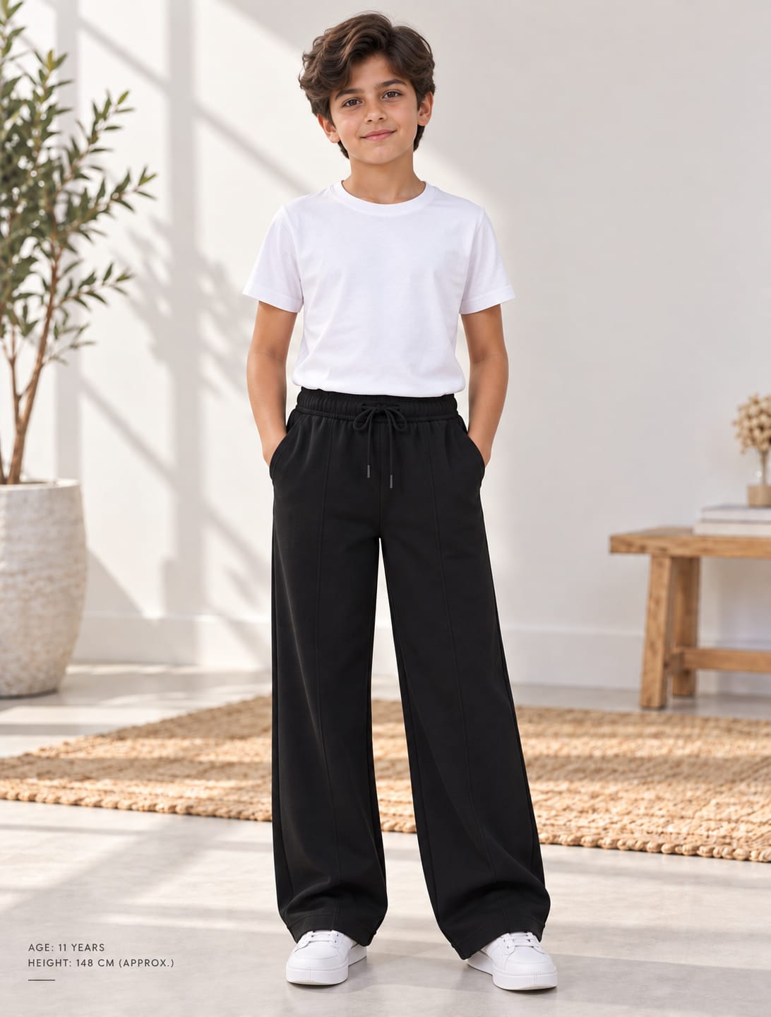 Straight leg trousers