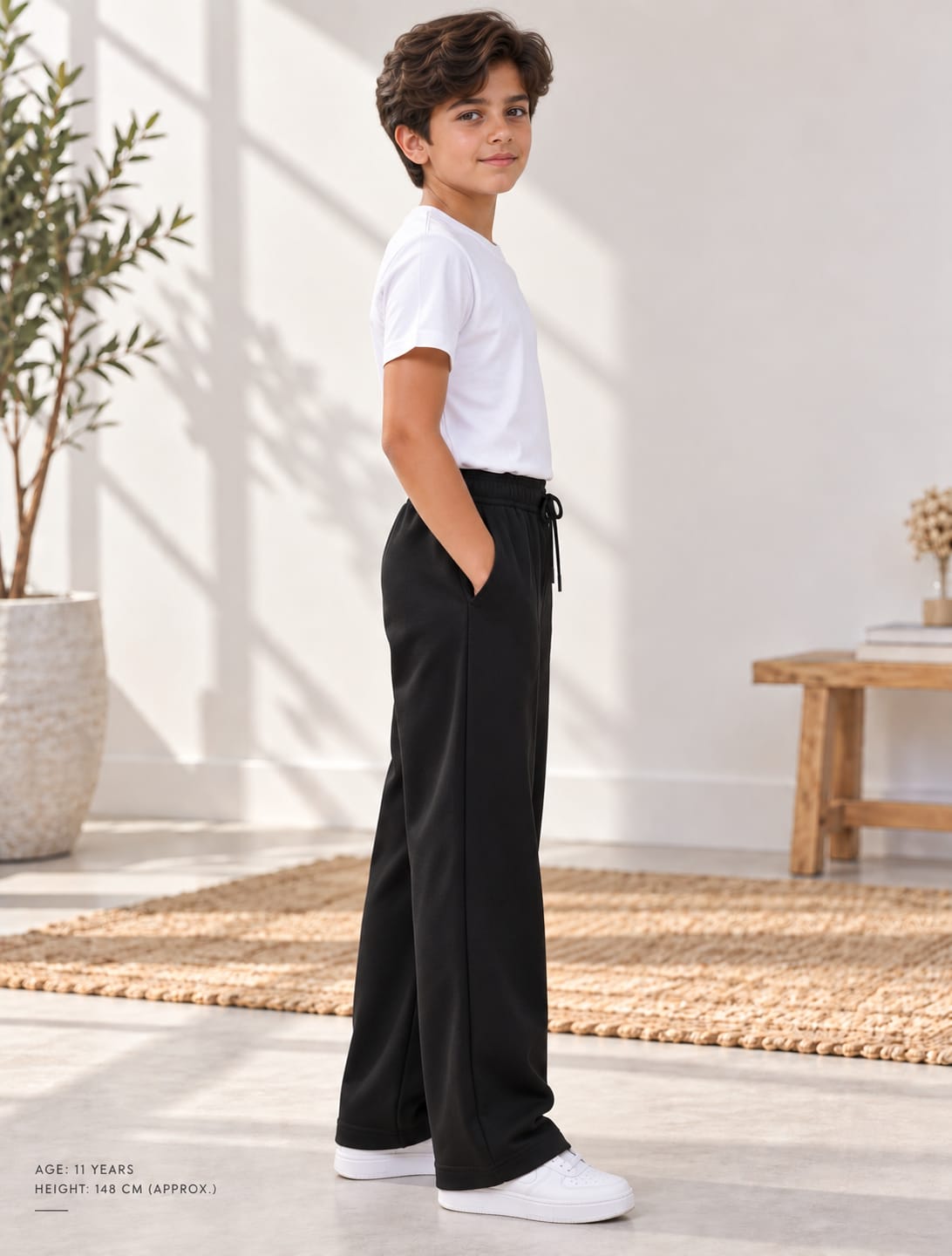 Straight leg trousers
