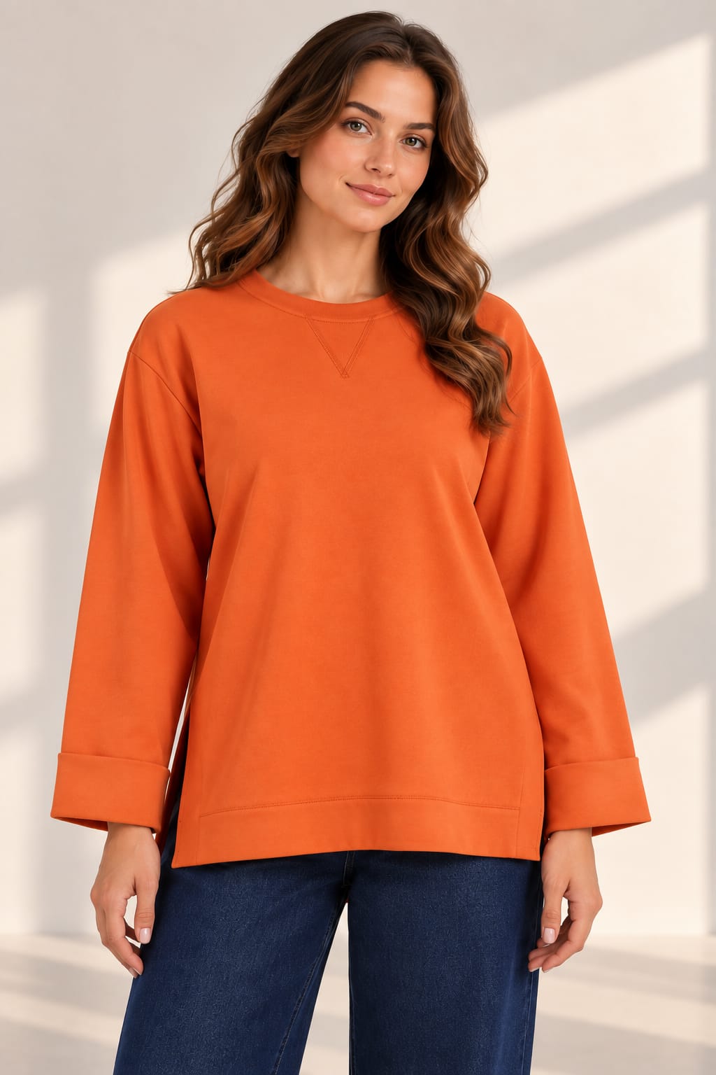 Folded Sleeves T-Shirt