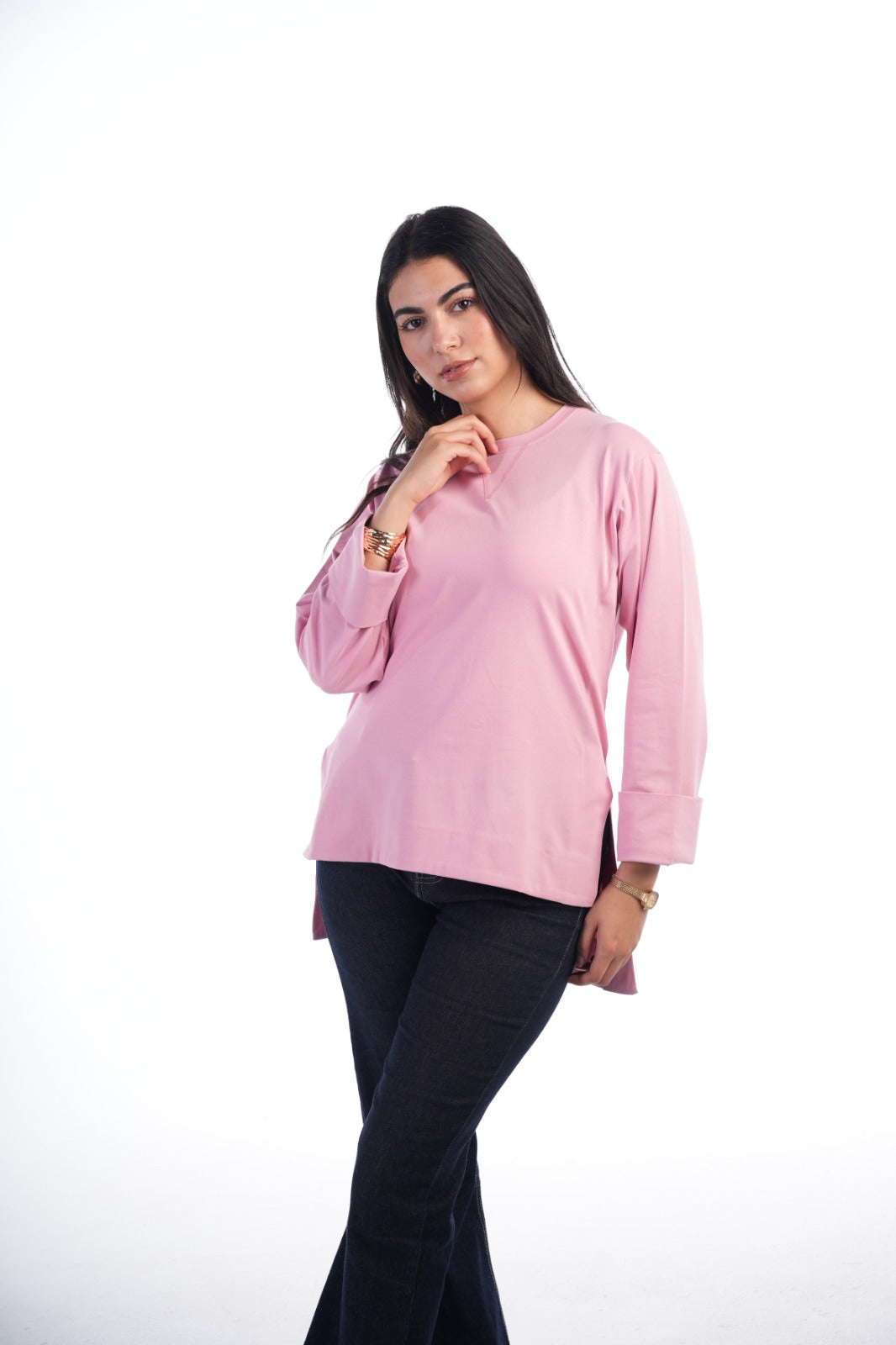 Folded Sleeves T-Shirt
