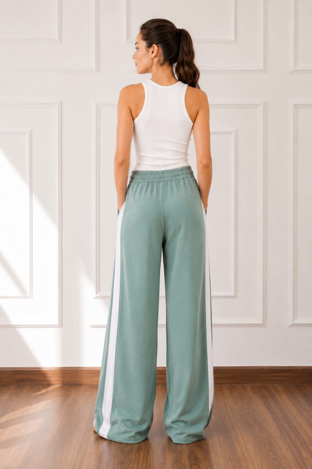 Polo Collar Pants | Olive