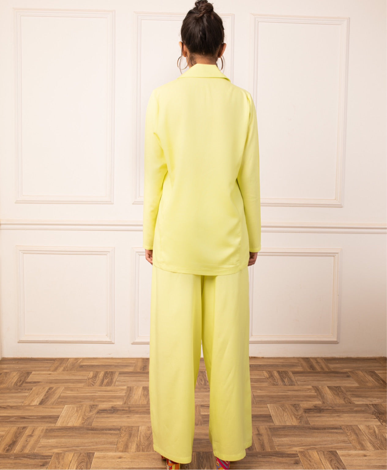 Double Button Set In Lime Green