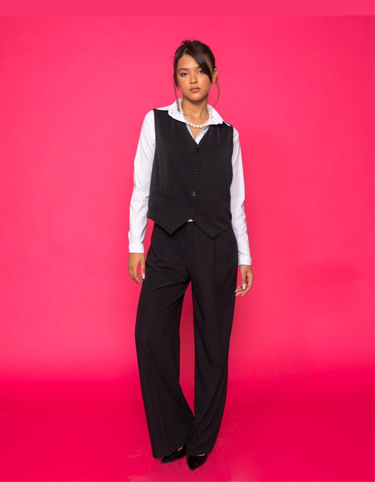Banker Vest In Black