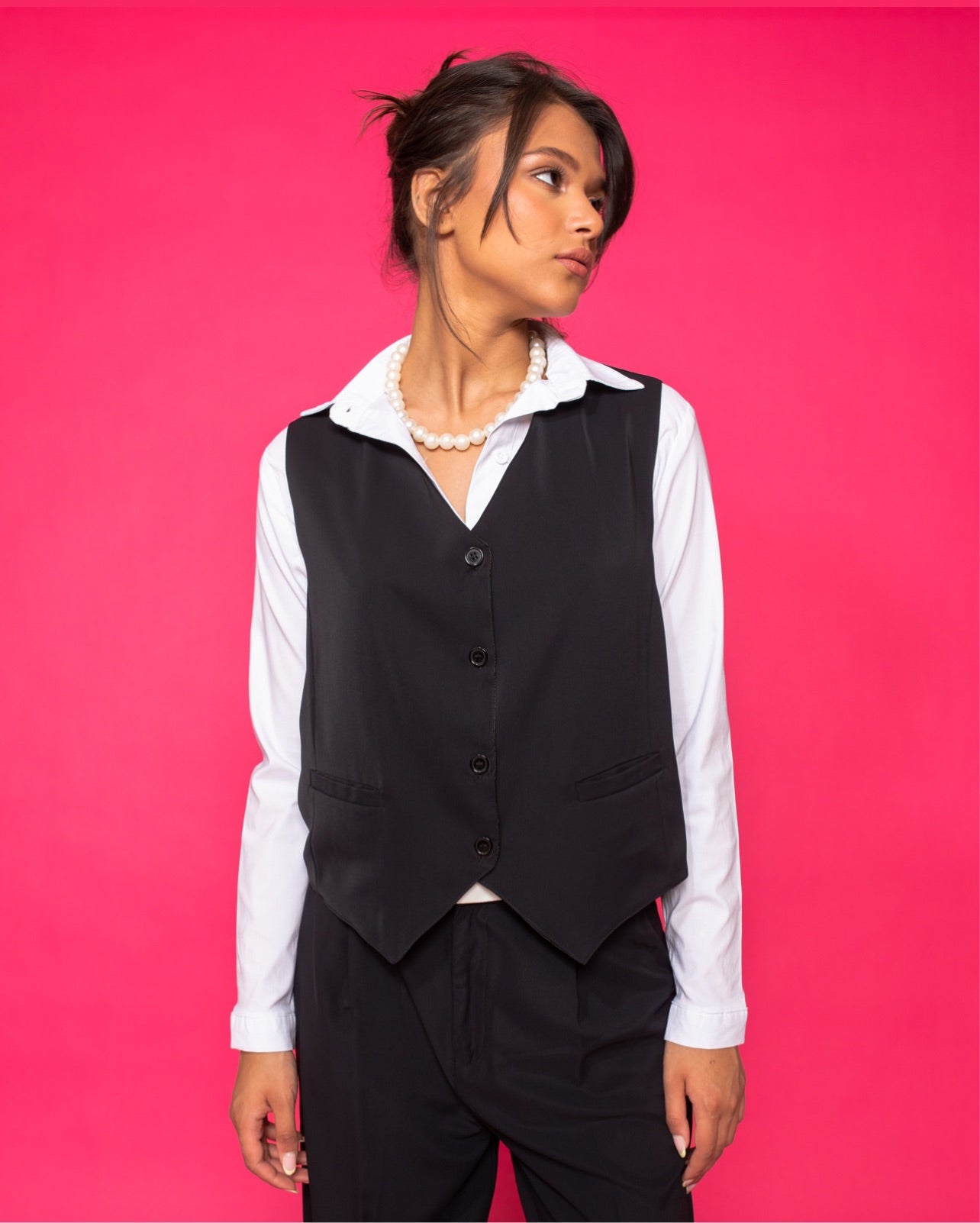 Banker Vest In Black
