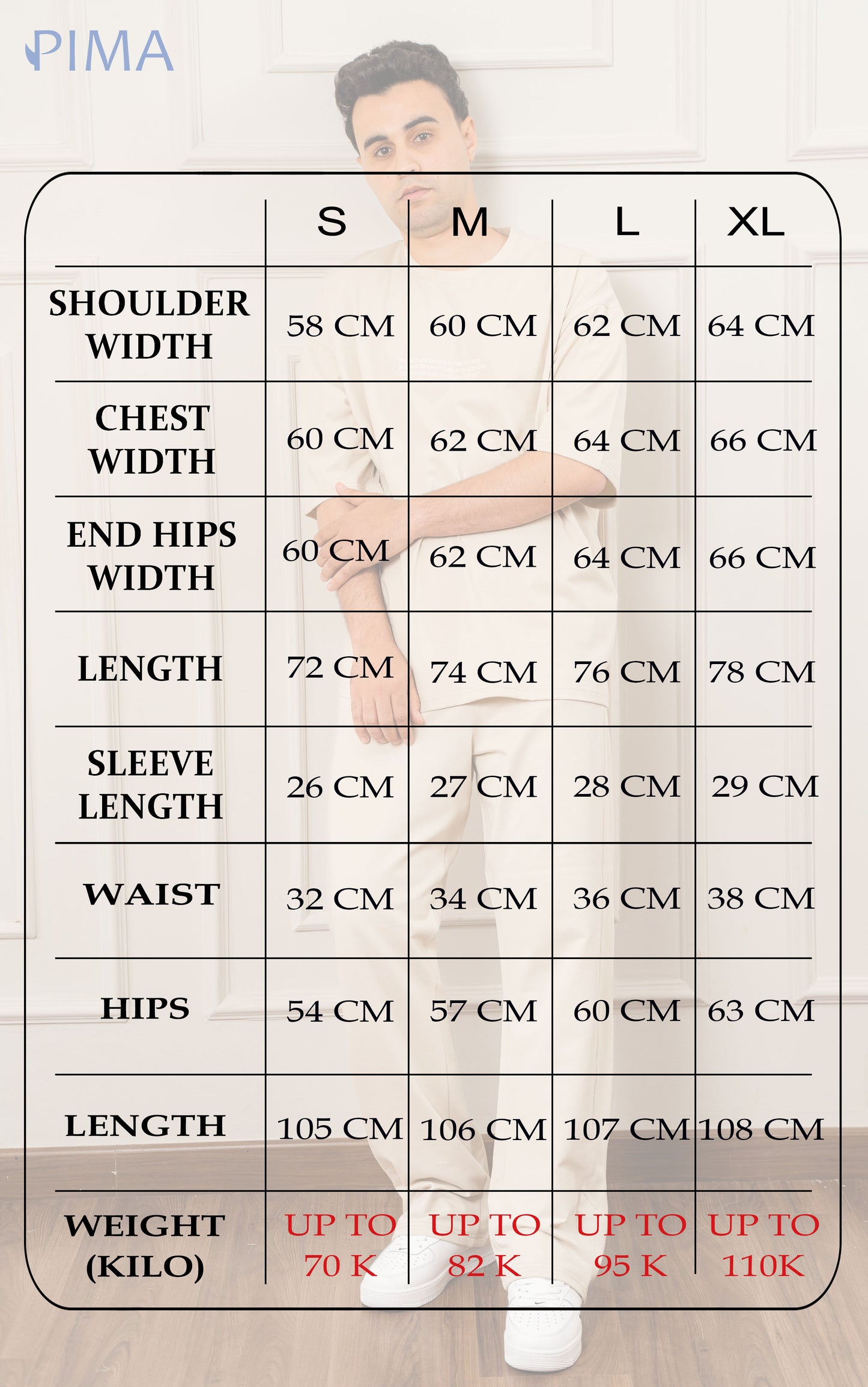 Oversized Men Set I Beige