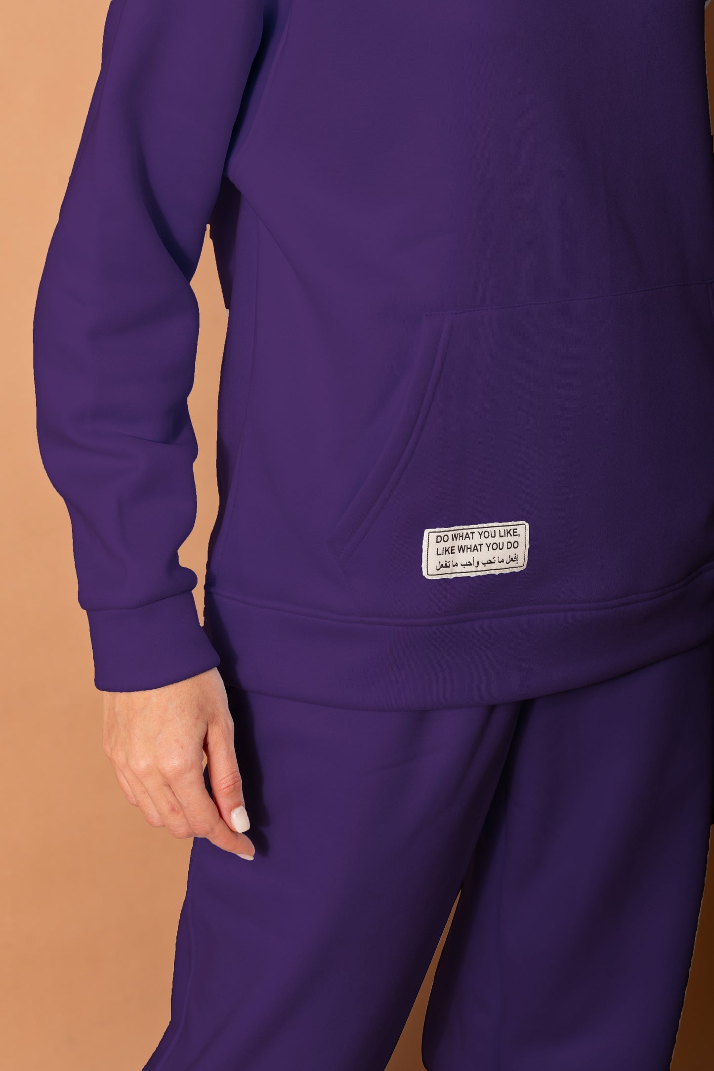 Wide Leg Fleece Set In Purple