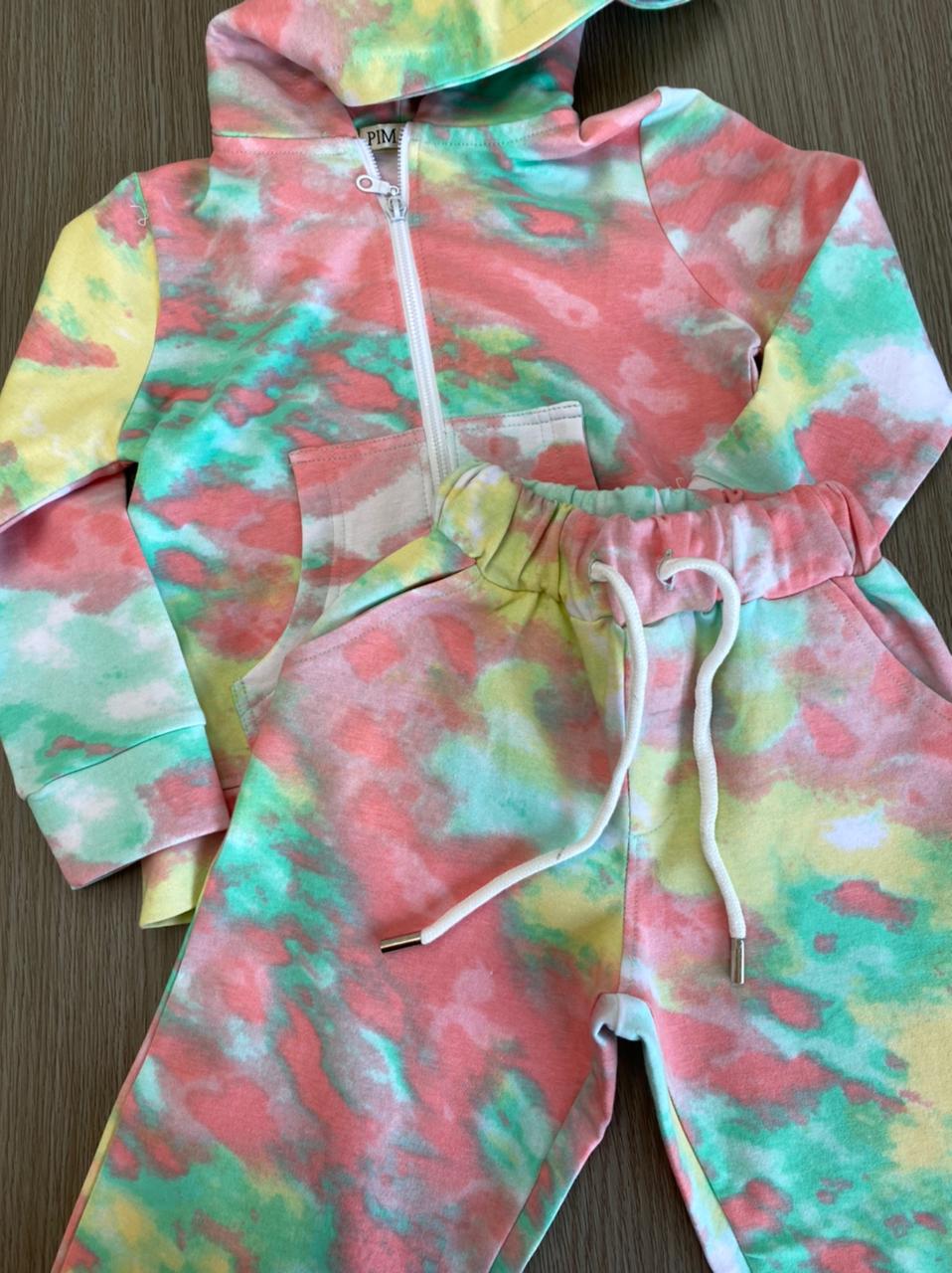 Tie Dye Sweater Set For Kids