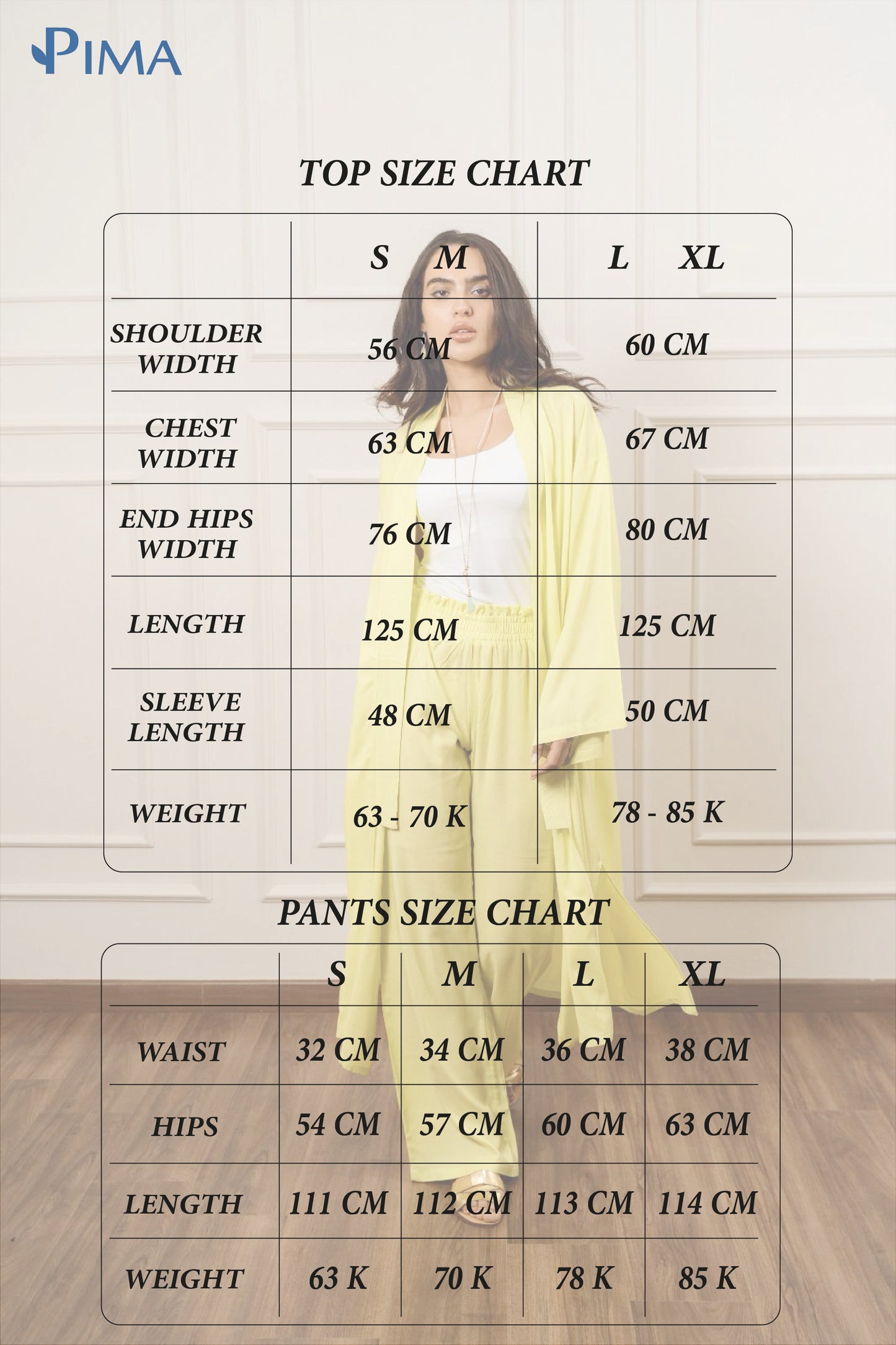 Long Cardigan Set In Lime-Green