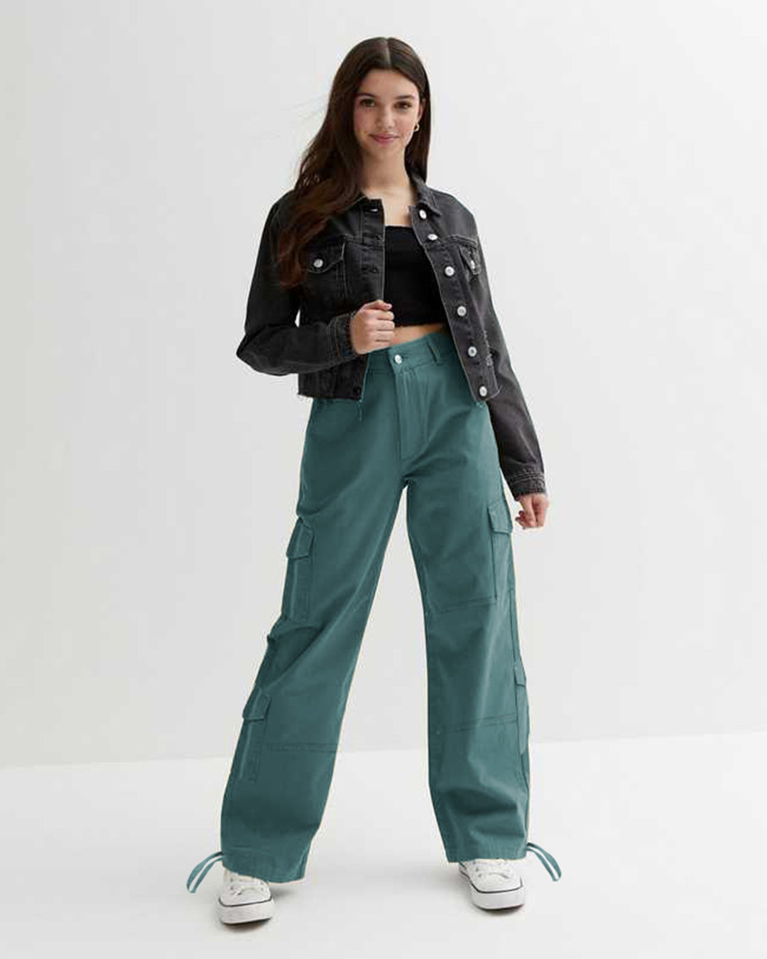 Blue Teal Kids Cargo Pants