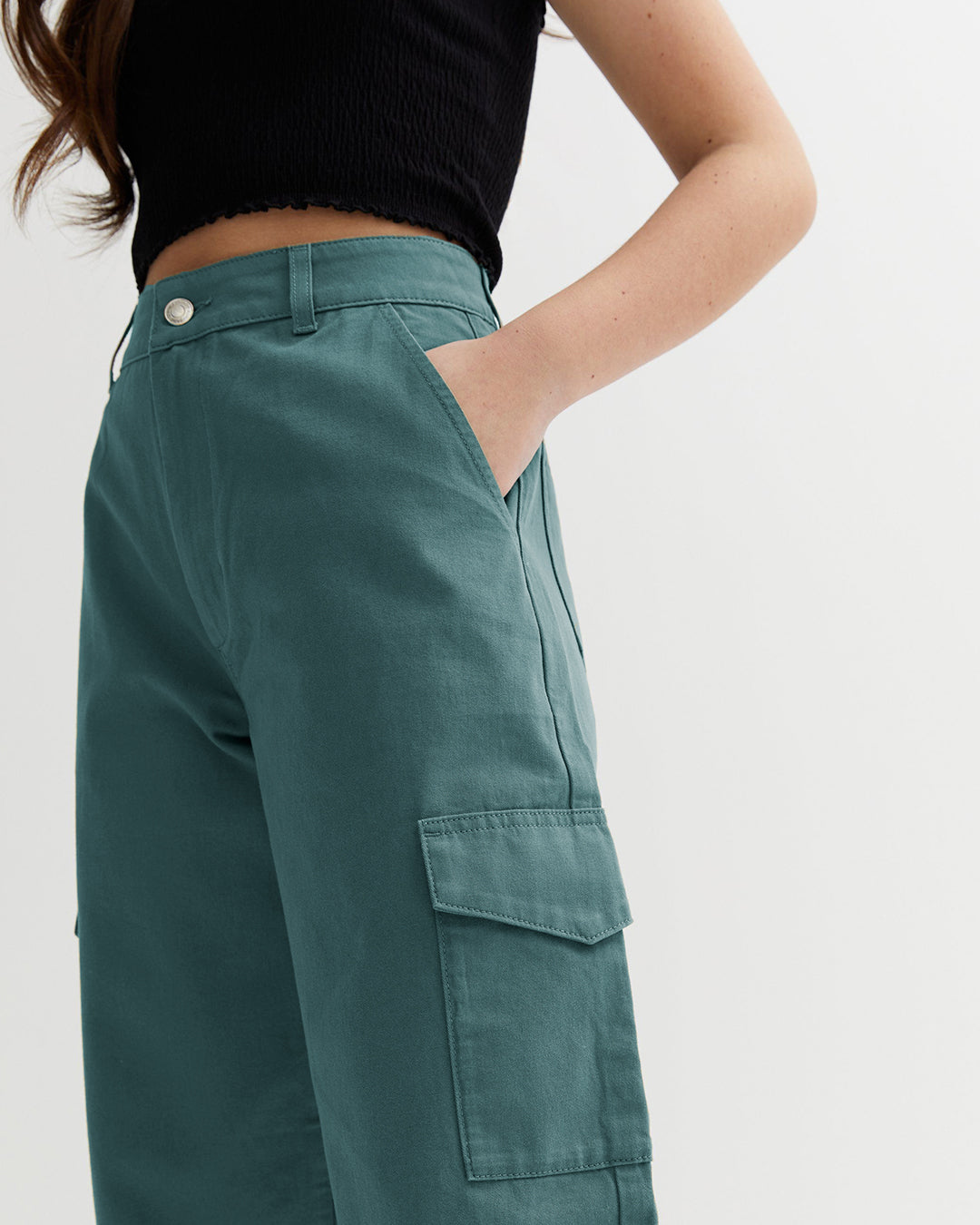 Blue Teal Kids Cargo Pants
