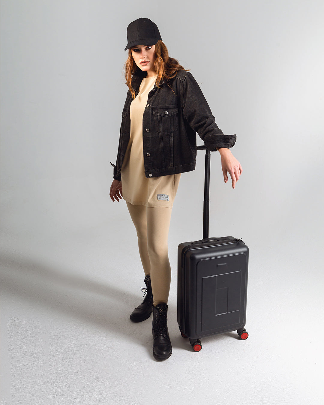 Beige Legging Set With Patch