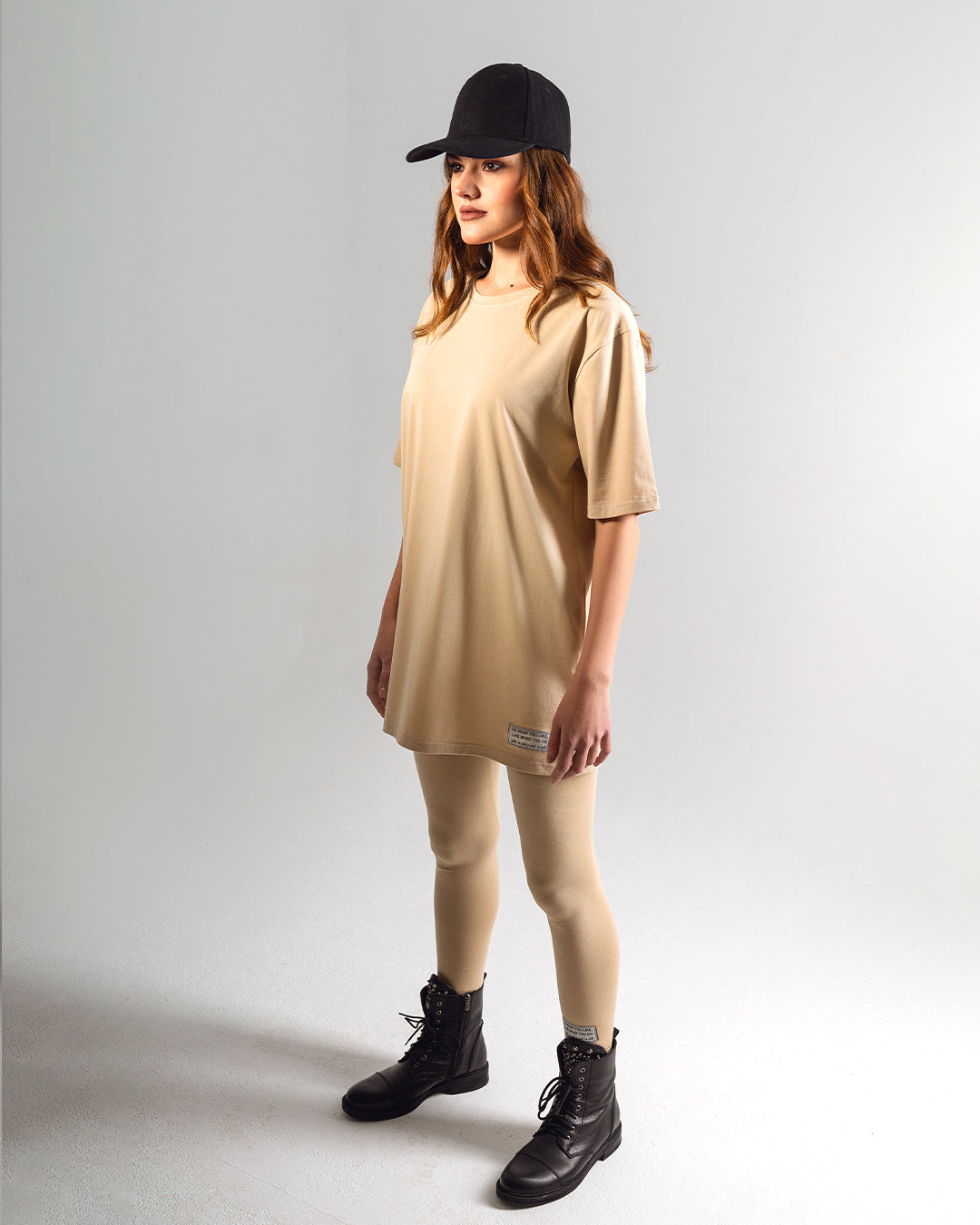 Beige Legging Set With Patch