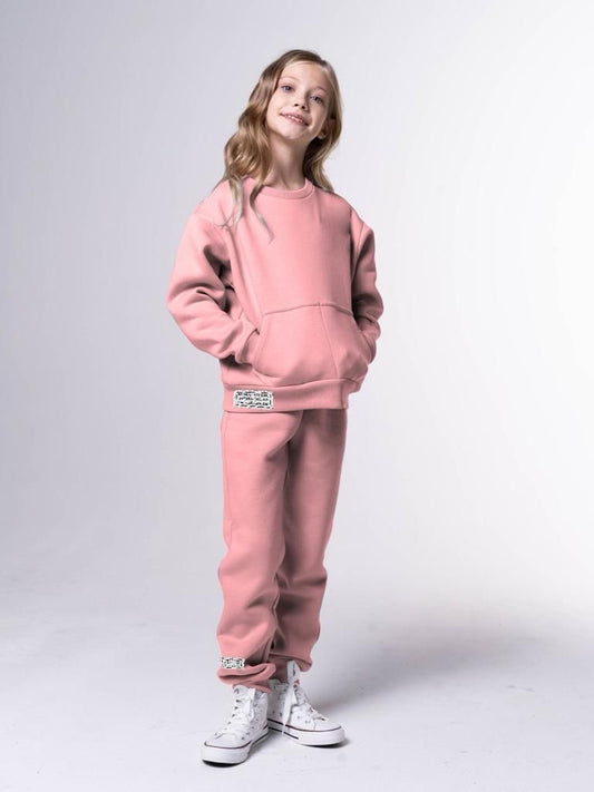 Fleece Sweatshirt Set In Cashmere