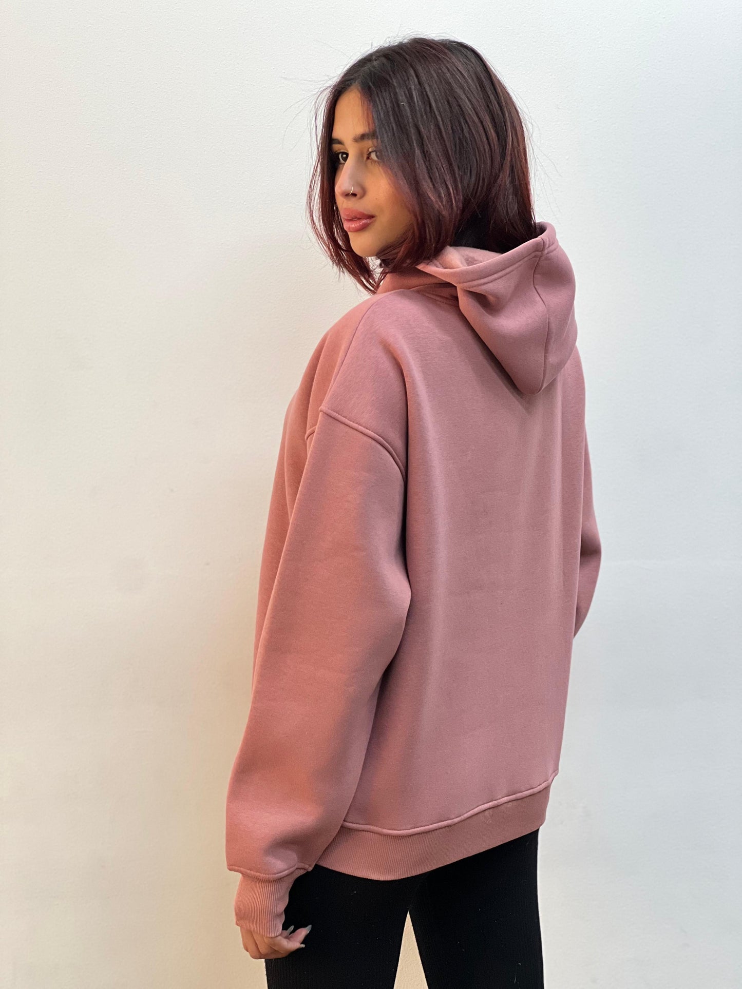 Basic Melton Hoodie In Cashmere