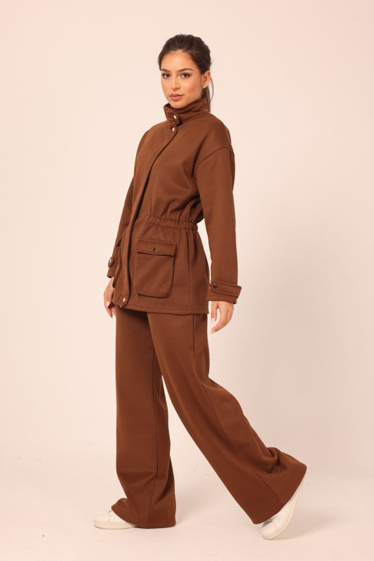 Elastic Waist Set | Brown