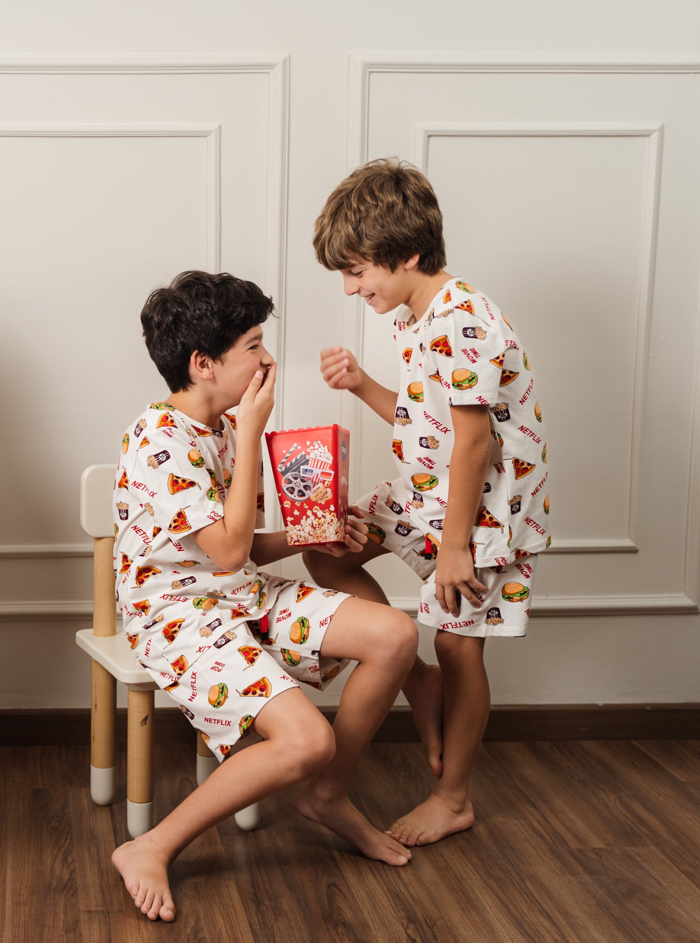 Printed Kids Pajamas In Cotton