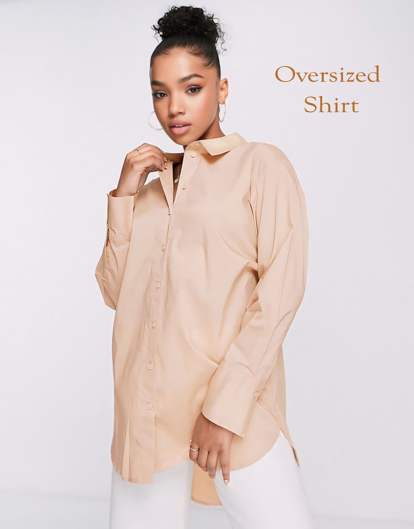 L-I - Oversized Shirt l Beige