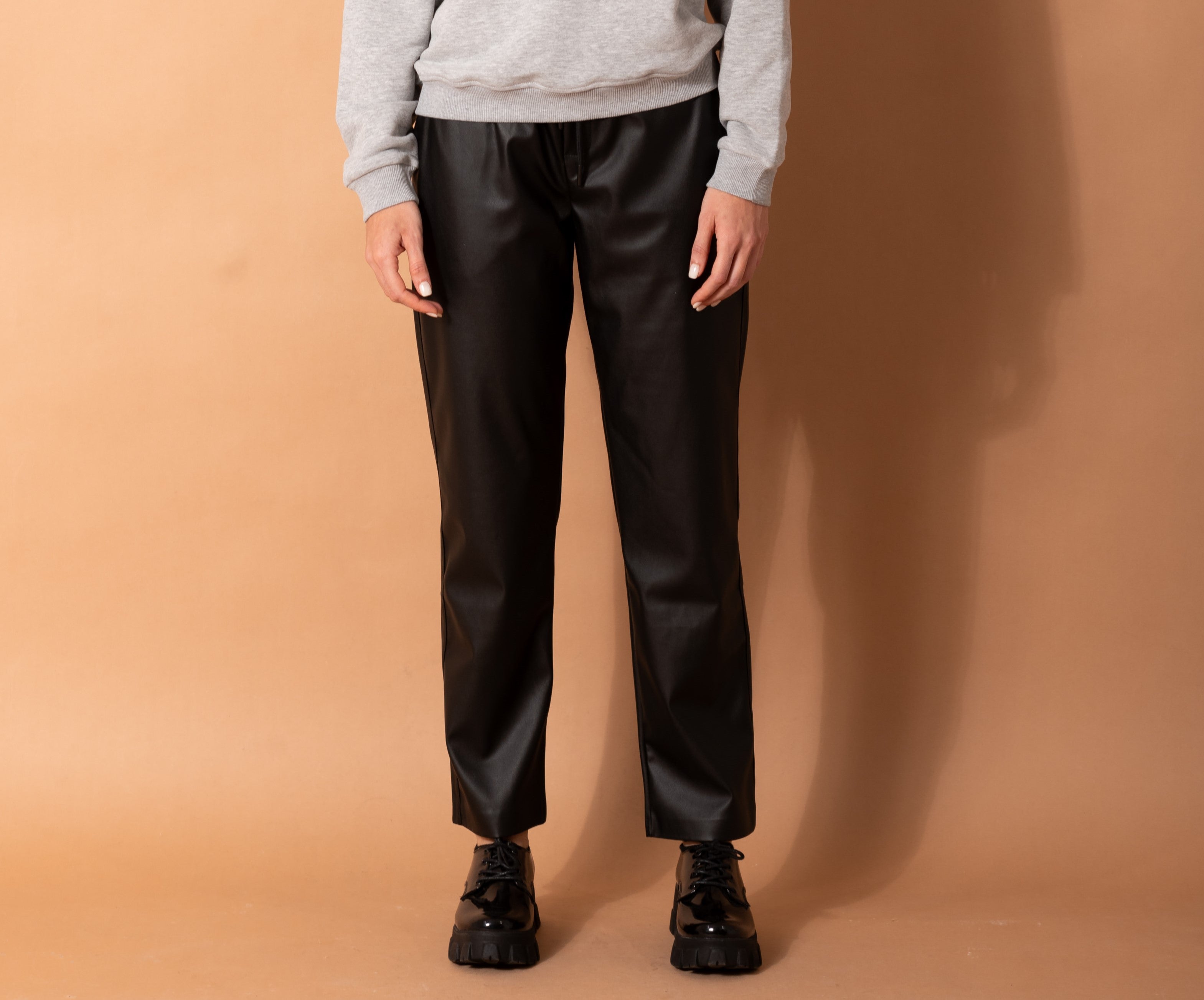 Faux-Leather Pants