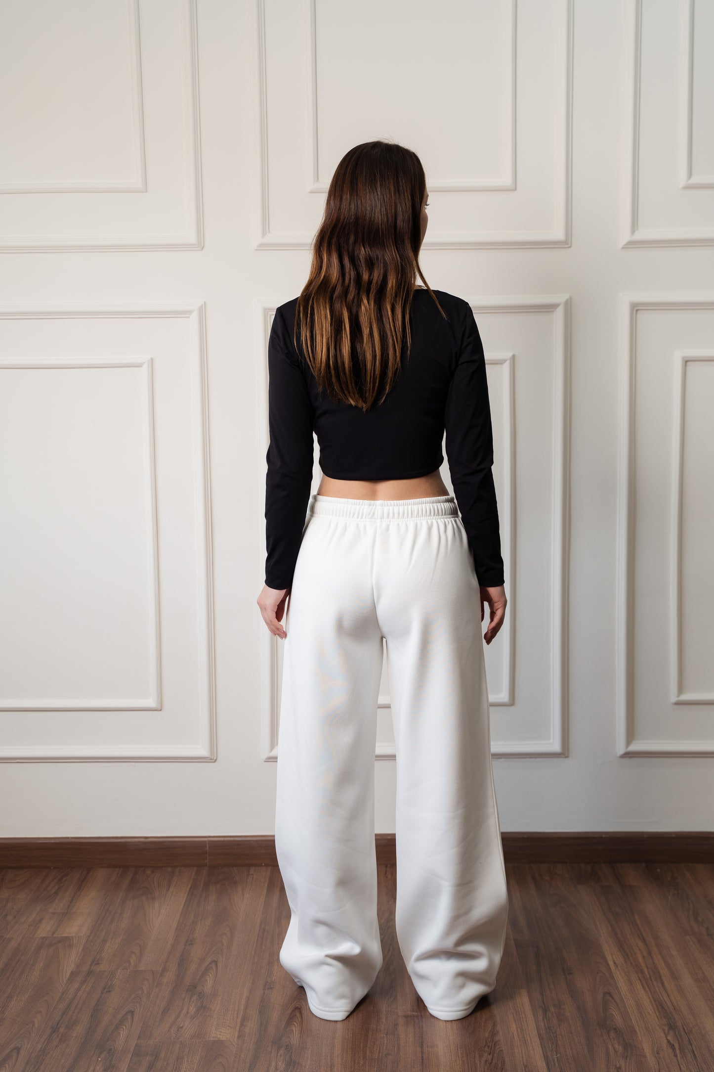 L-I - Wide-Leg Sweatpants In Fleece |Off White