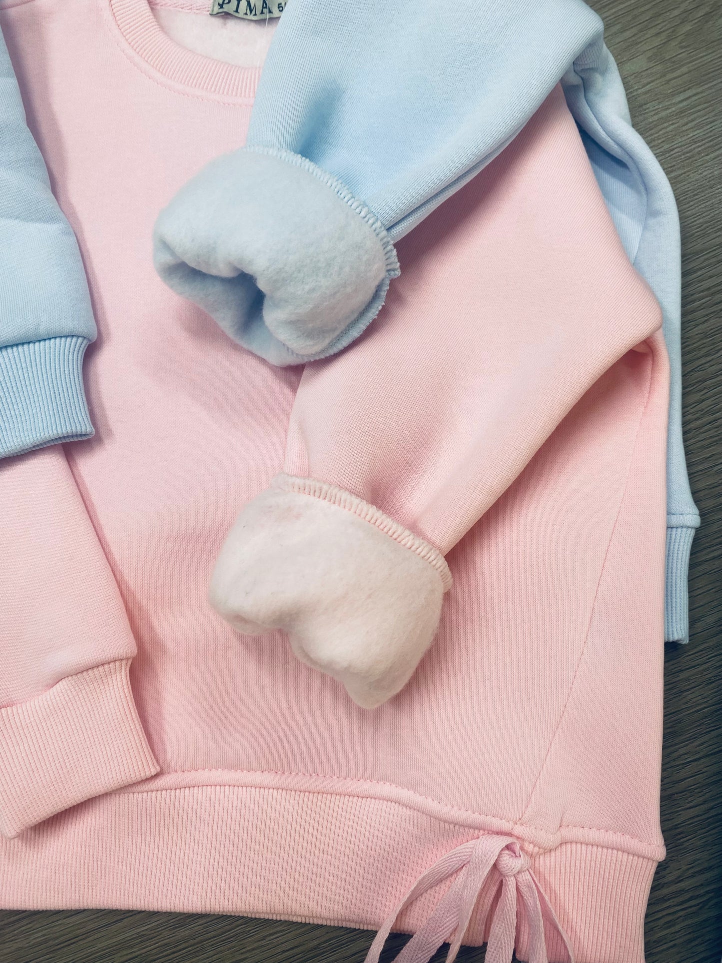 Girls Straight-Leg Melton Set in Pink