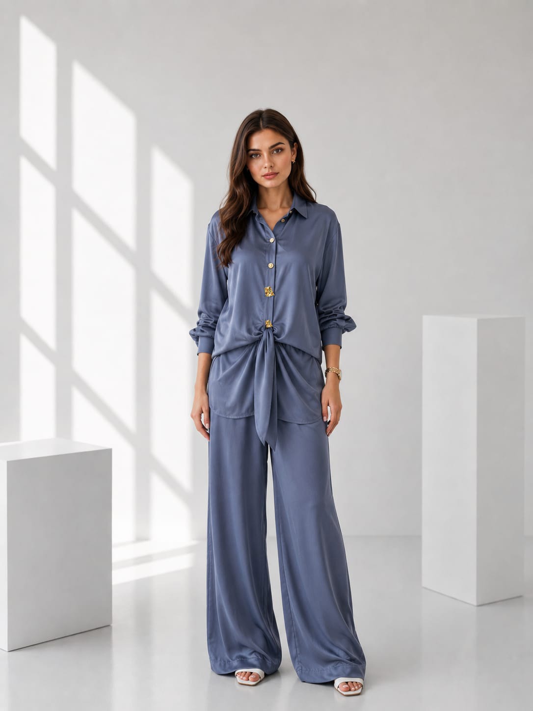 Knotted Shirt Set