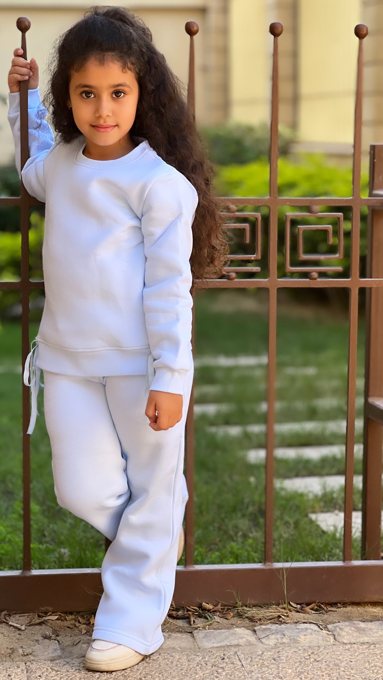 Girls Straight-Leg Melton Set In Baby-Blue