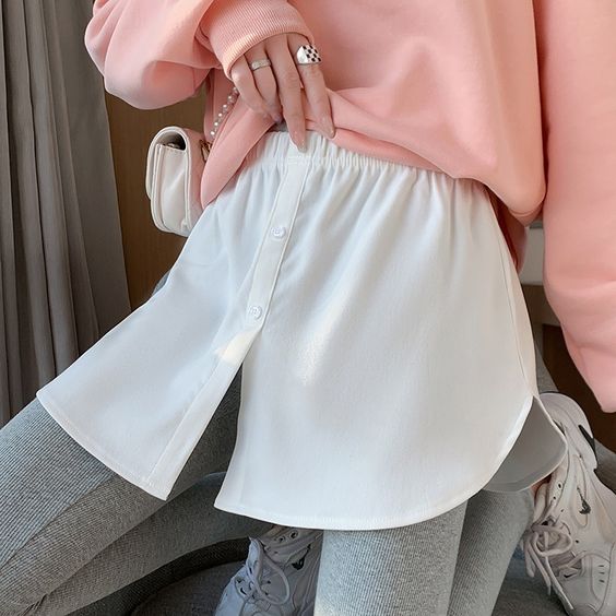 Shirt Skirt Extender In White