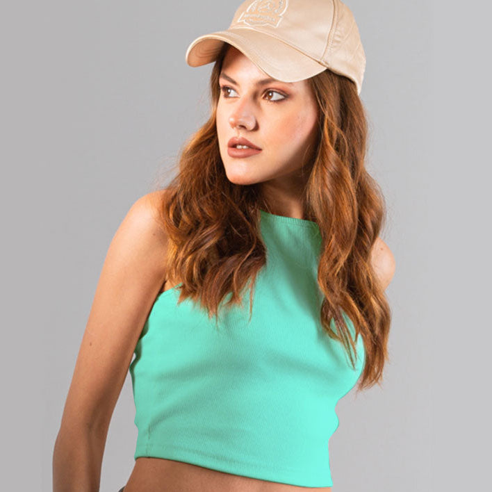 Ribbed Crop Top I Mint Green
