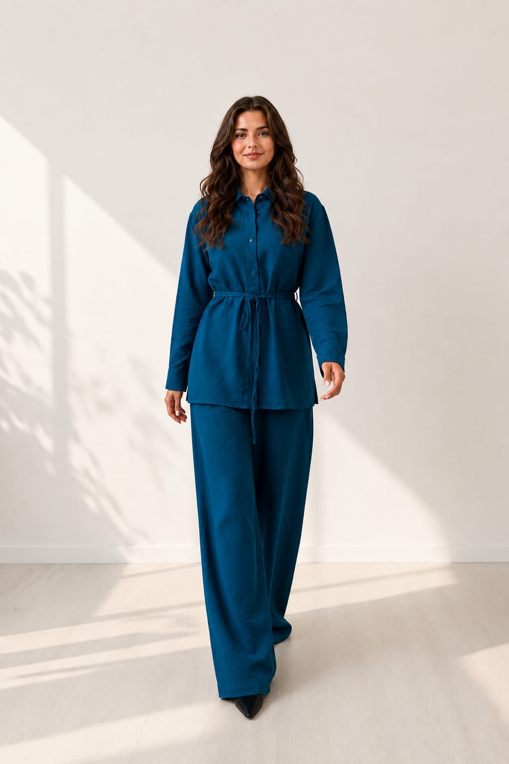 Shirt With Wide Leg Trousers set