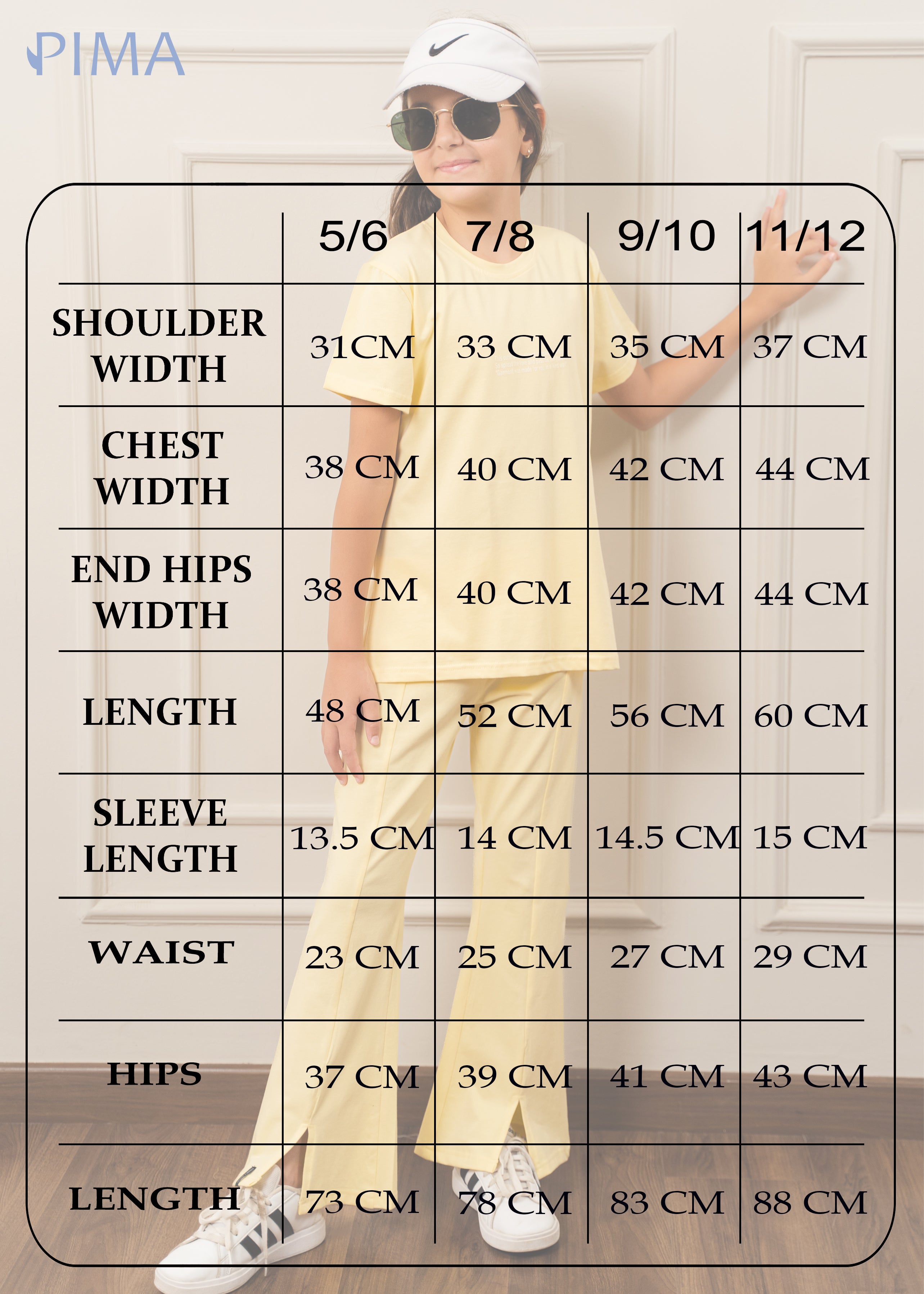 Girls Split Hem Flare Set