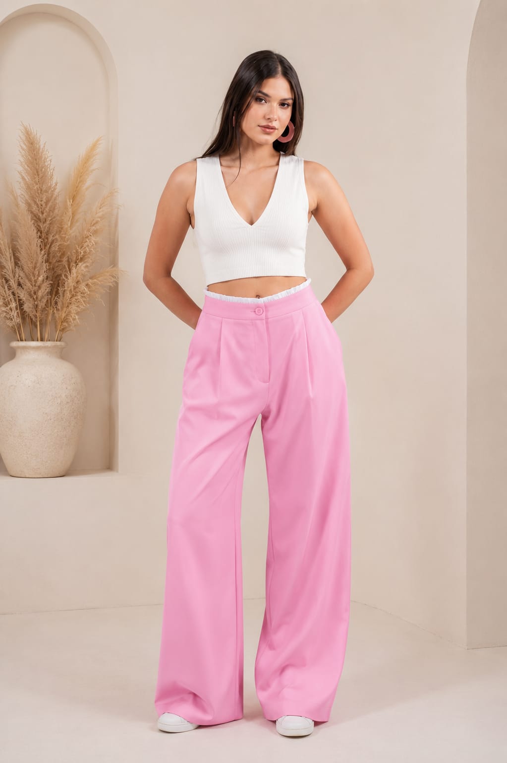 High Waist Wide Leg Pants