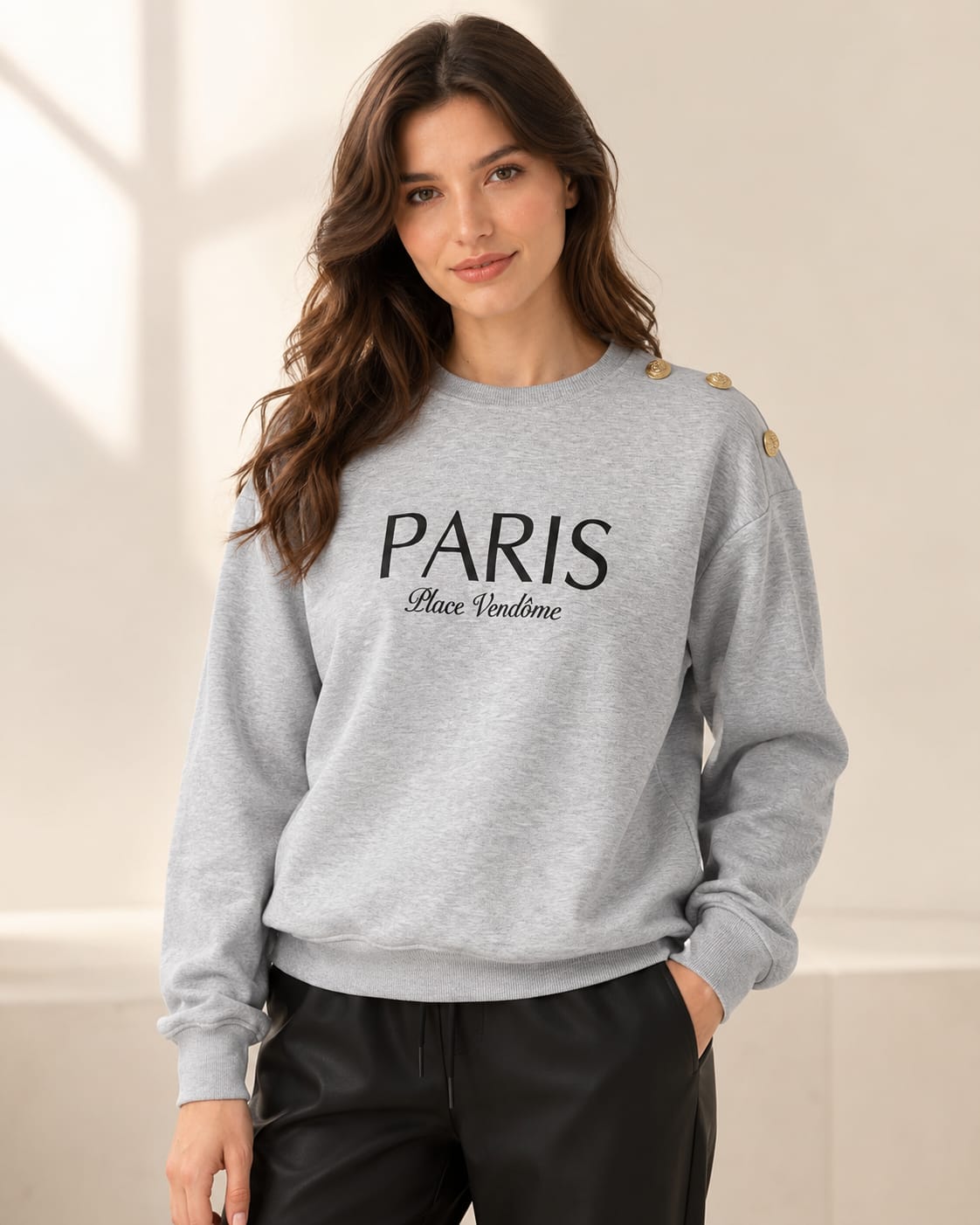 Everyday Paris Sweatshirt In Gray