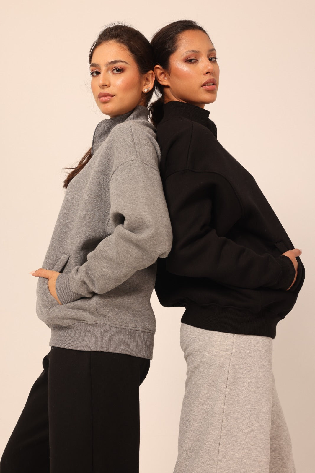 Quarter zipper | Grey