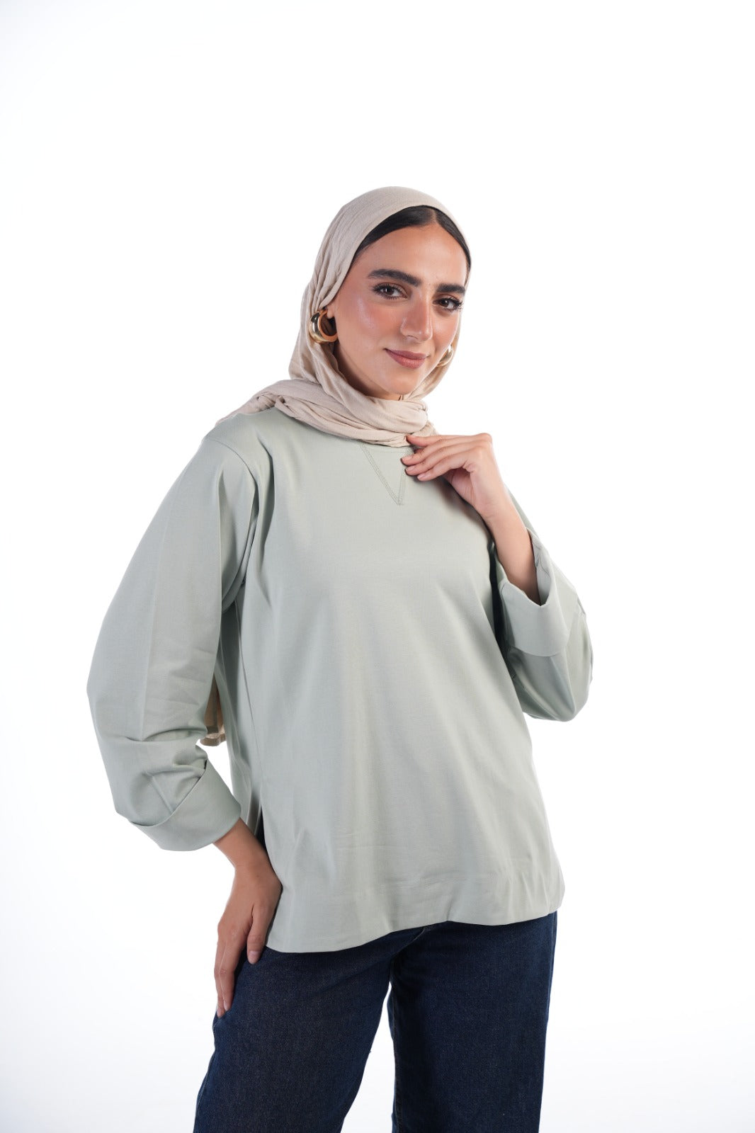 Folded Sleeves T-Shirt