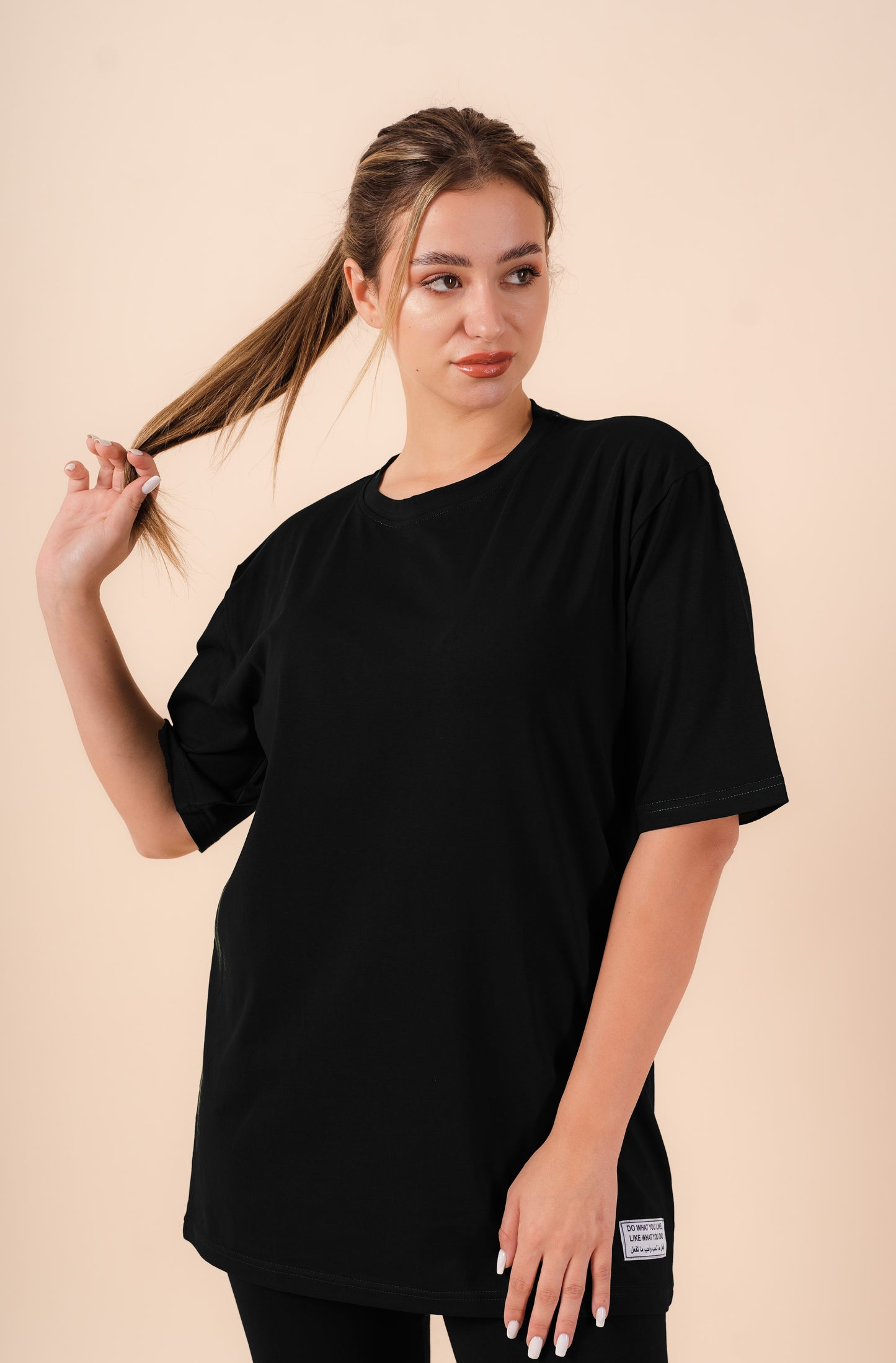 Patched Cotton T-Shirt In Black