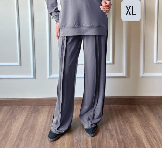 Raw Edge Pants In Grey