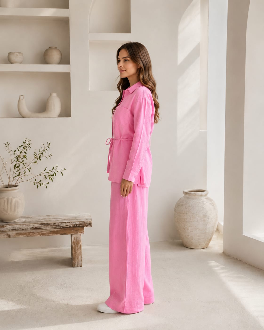 Shirt With Wide Leg Trousers set