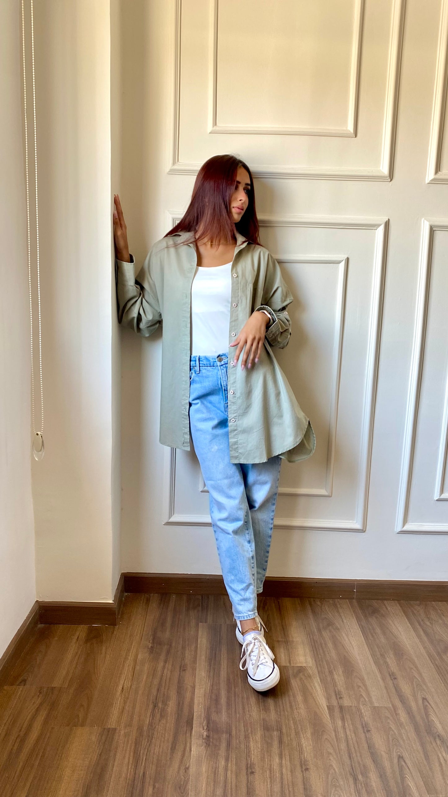 Oversized Shirt ln Mint-Green