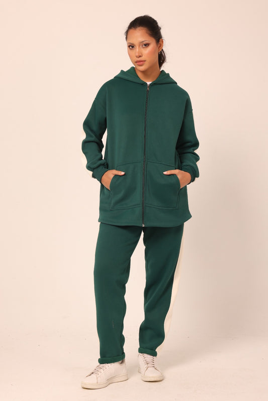 White Stripe Set | Olive