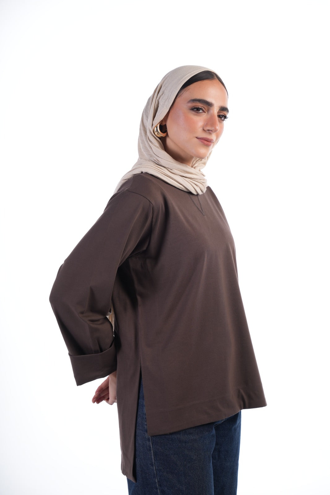 Folded Sleeves T-Shirt