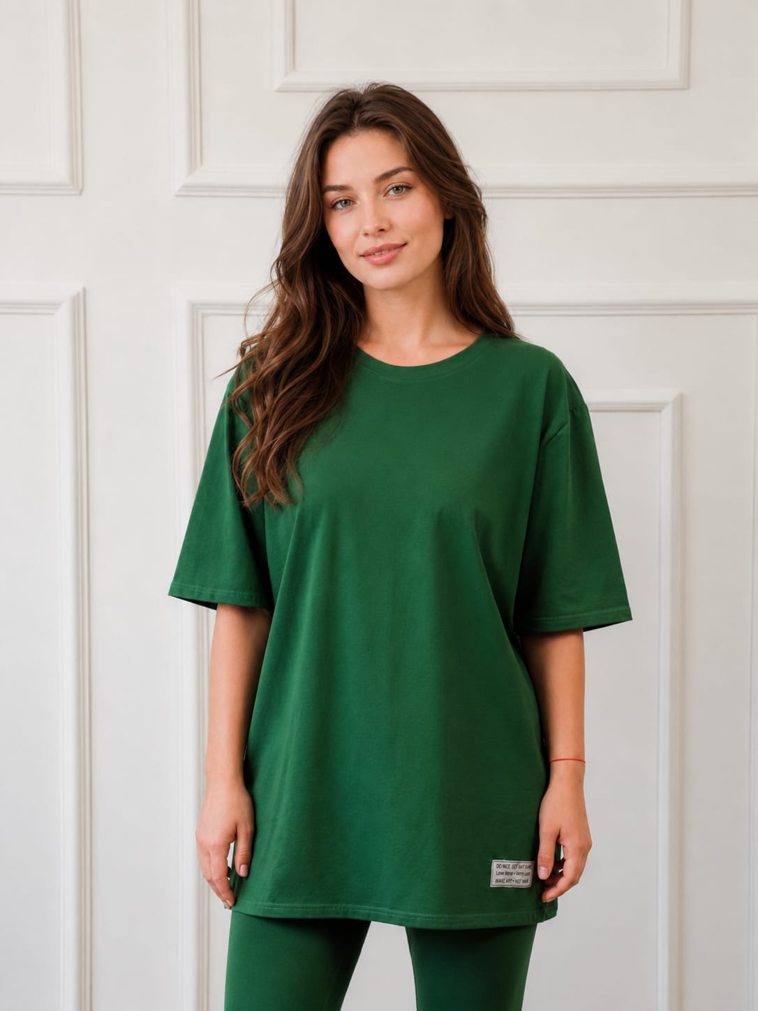 Cotton T-Shirt With Patch In Olive