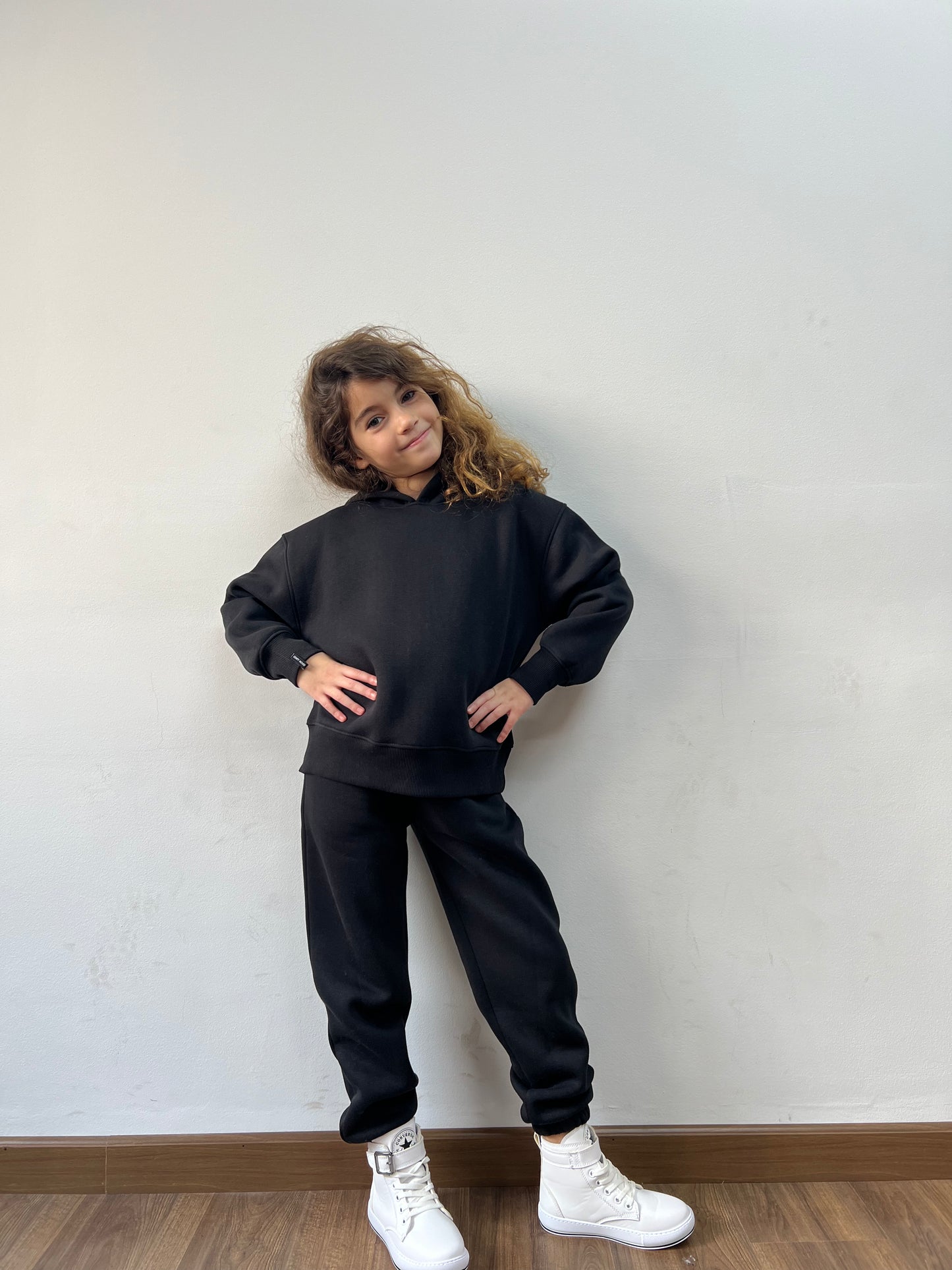 All In Black Kids Tracksuit