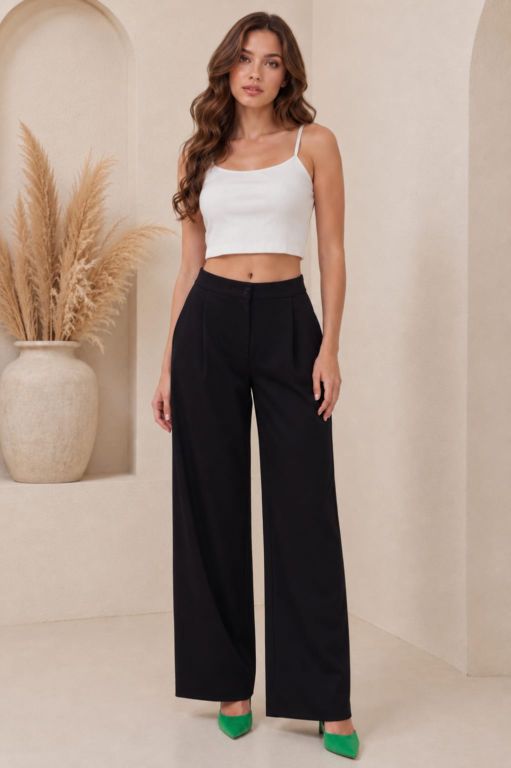 High Waist Wide Leg Pants