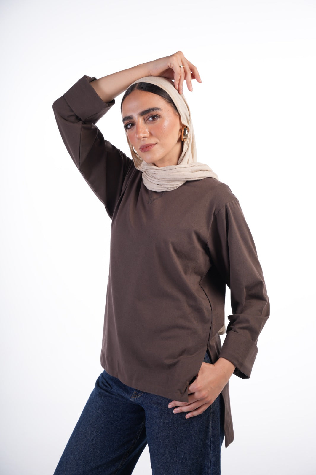 Folded Sleeves T-Shirt