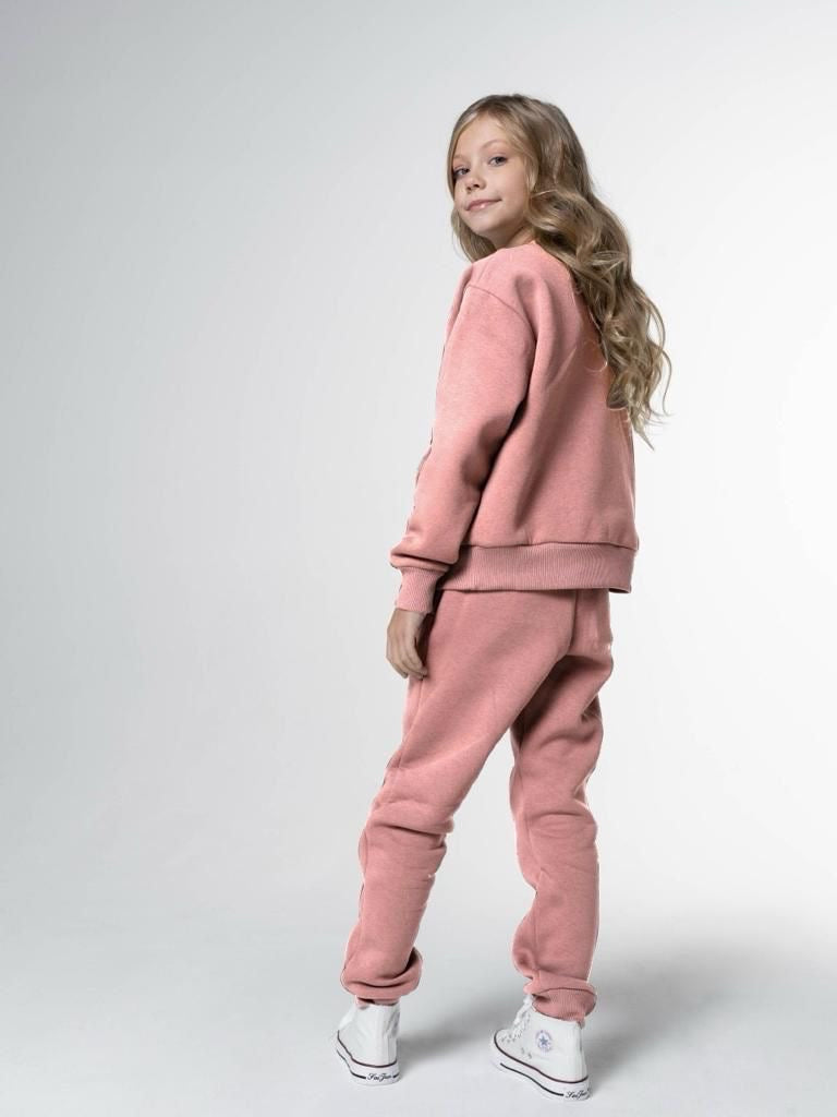 Fleece Sweatshirt Set In Cashmere