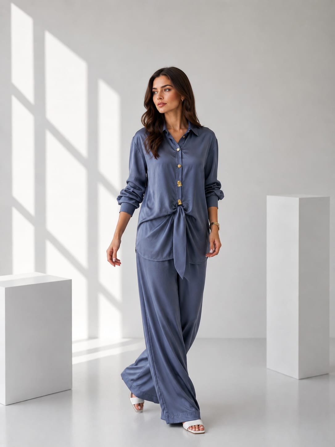 Knotted Shirt Set